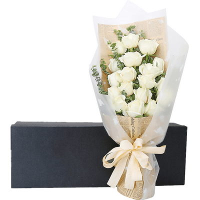 19支白玫瑰礼盒-19支白玫瑰礼盒多少钱-19支白玫瑰礼盒寓意-麻辣烫